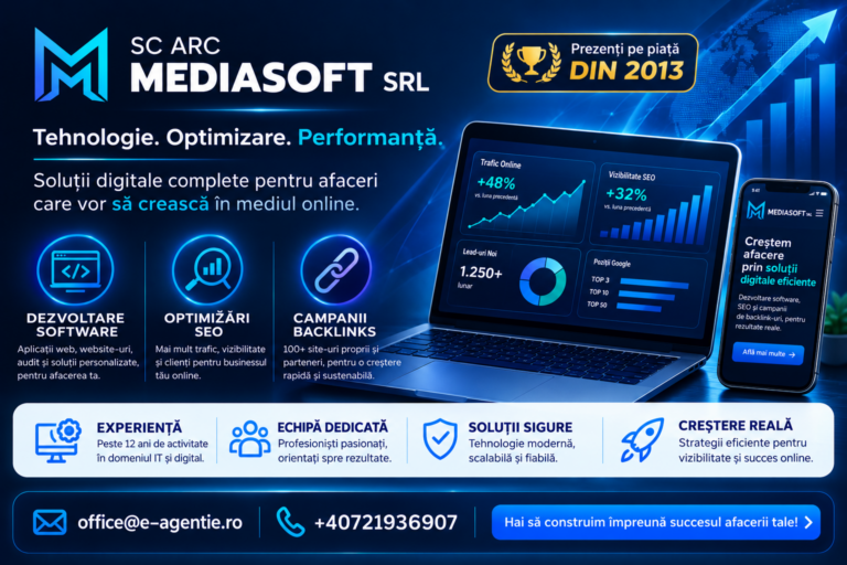 ARC Mediasoft — site rapid, SEO local și mentenanță WordPress în Iași